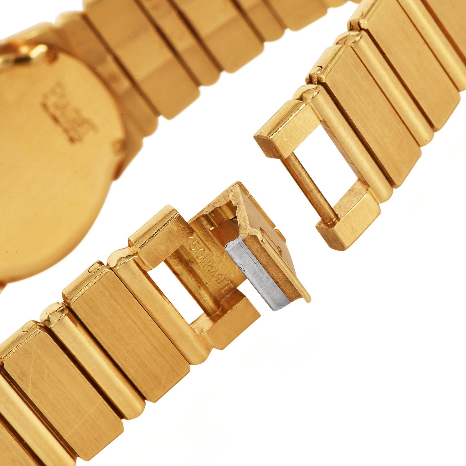 Piaget Polo Diamond Onyx-Dial 18K Gold  8296 C701 Women’s Watch For Sale 2
