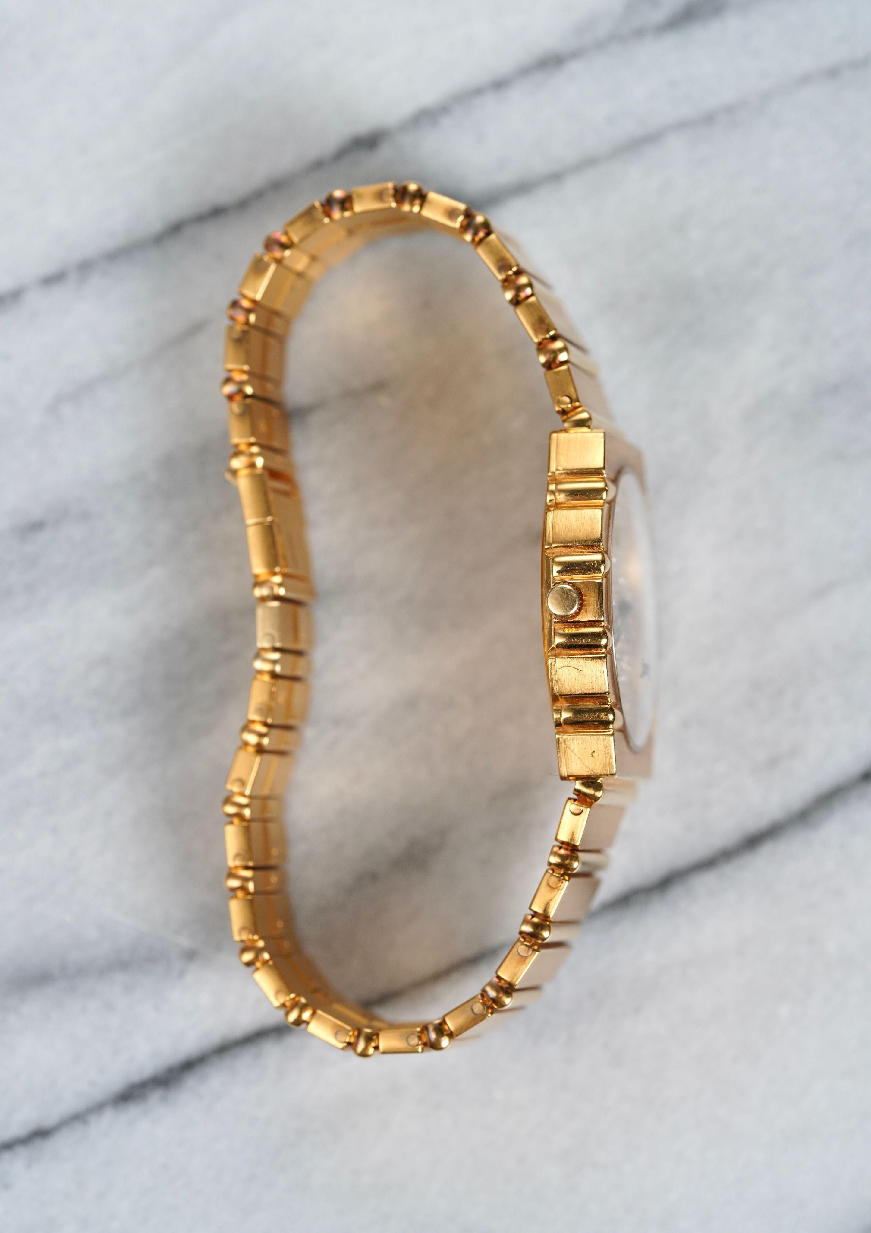Donna Orologio Piaget Polo Diamond Pave Dial in oro giallo 18 carati, anni '80 in vendita