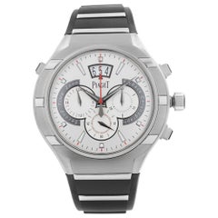 Piaget Polo FortyFive GMT Chronograph Titanium Silver Dial Mens Watch G0A34001