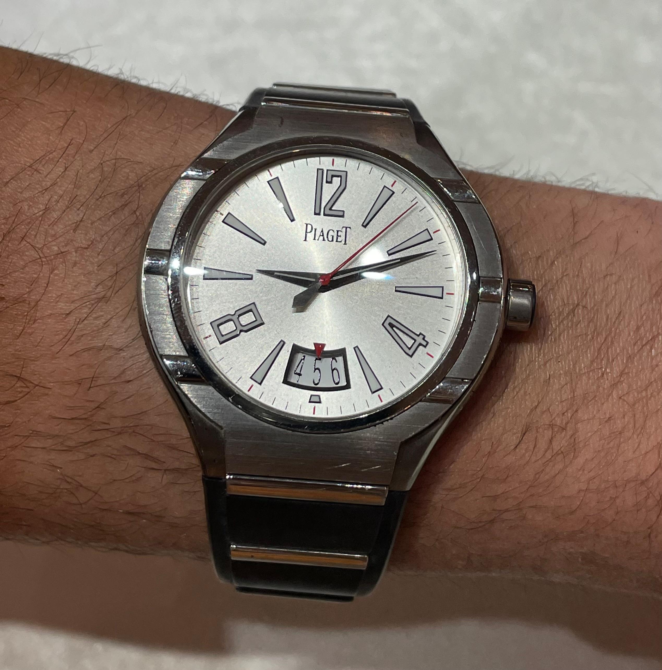 PIAGET Polo FortyFive Men's Watch P10605 with Original Box For Sale 12