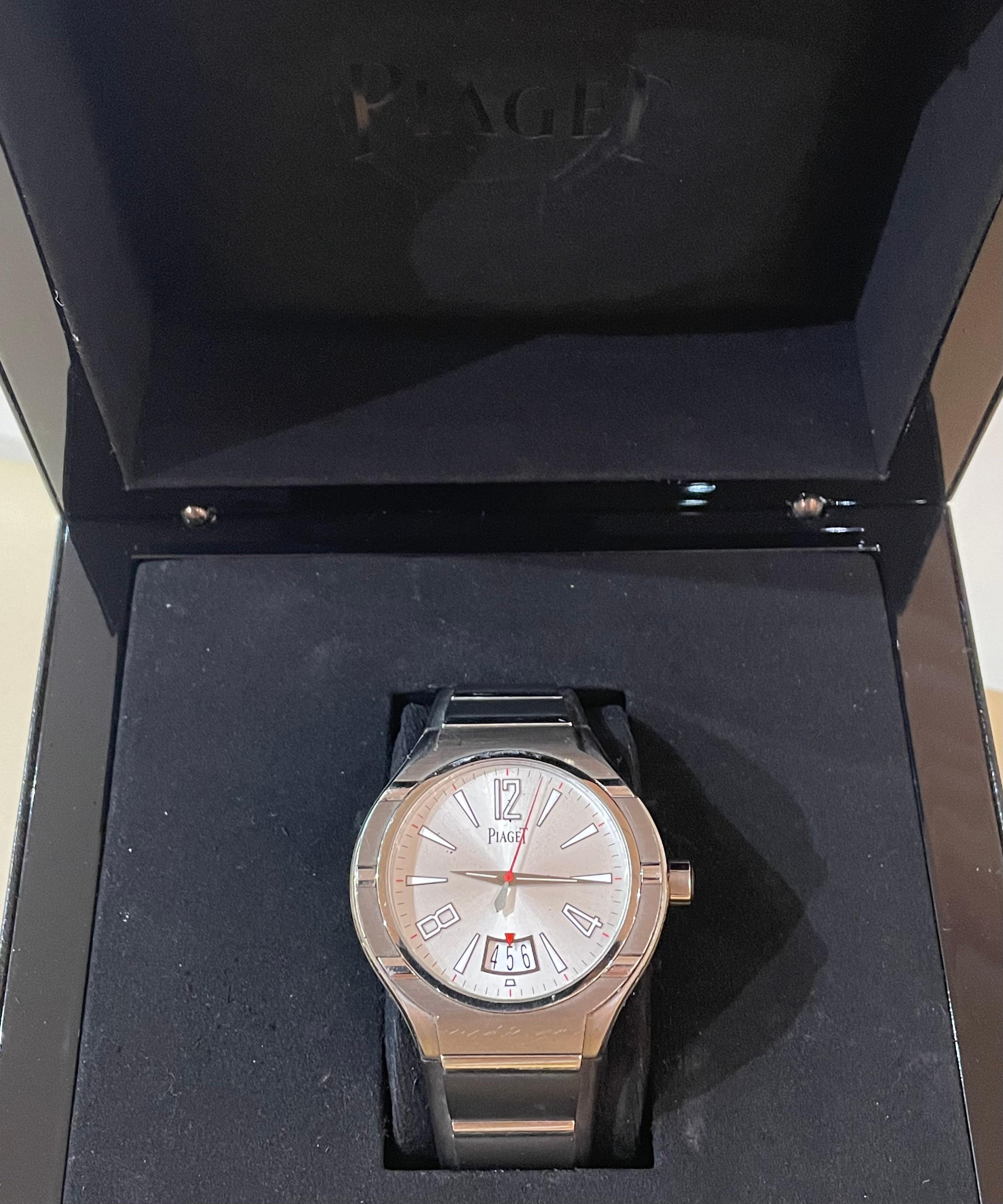 Women's or Men's PIAGET Polo FortyFive Men's Watch P10605 with Original Box For Sale