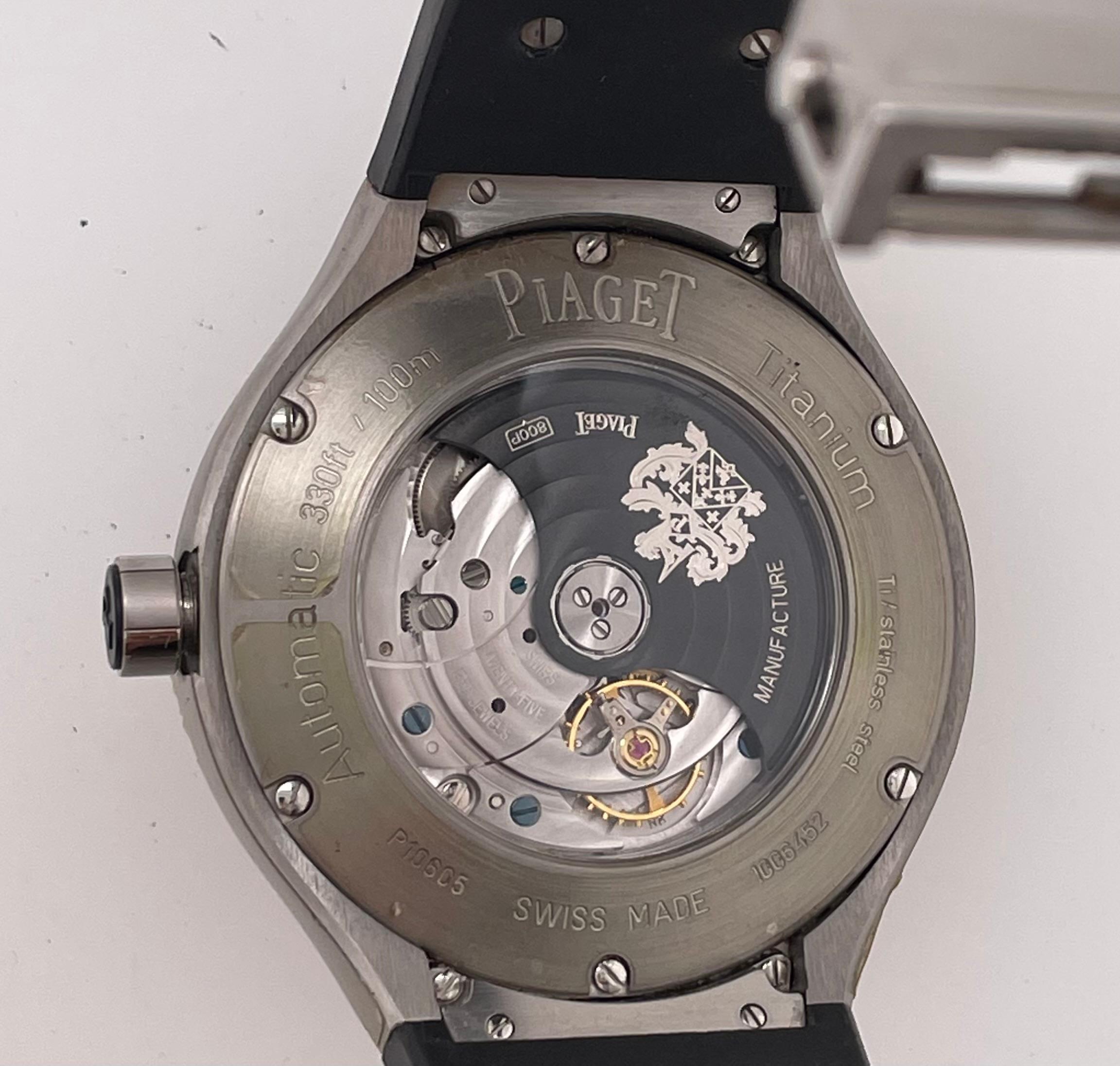 PIAGET Polo FortyFive Men's Watch P10605 with Original Box For Sale 2