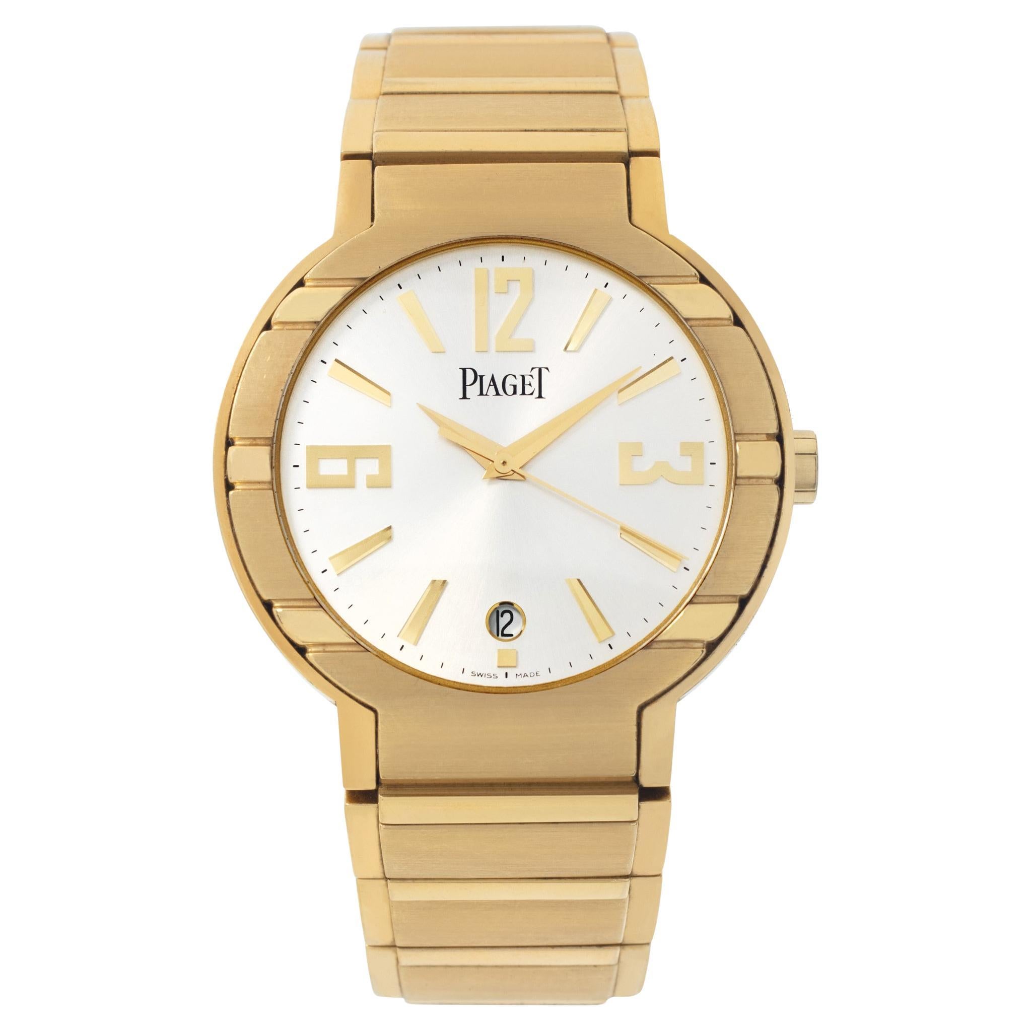 Piaget Polo GOA26021 in yellow gold with a Silver dial 38mm Automatic watch For Sale