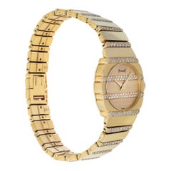 Piaget Polo in 18k with Horizontal Bars of Diamonds