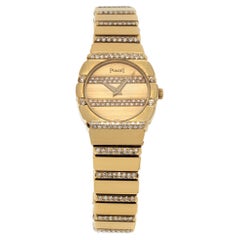 Piaget Polo in 18k with Horizontal Bars of Diamonds
