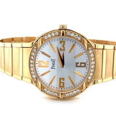 Piaget 'Polo' Ladies in 18k Yellow Gold with Diamond Bezel & Piaget Papers