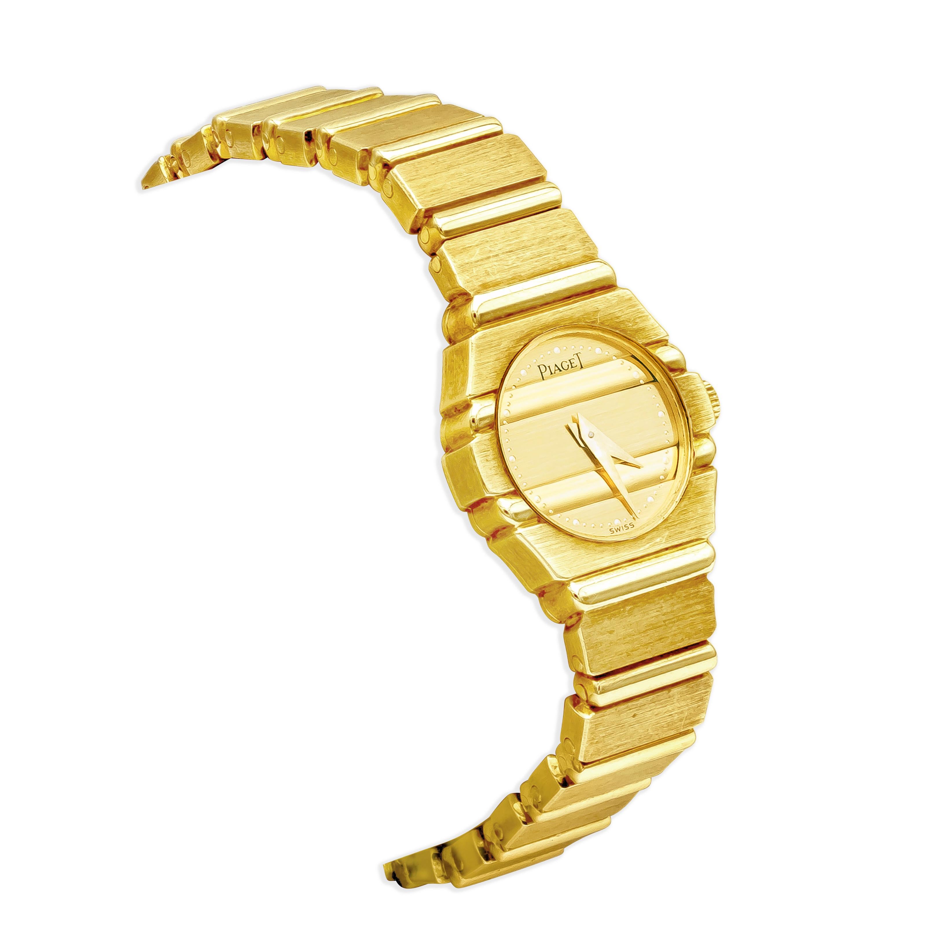 Contemporain Montre pour dames Piaget Polo en or jaune 18 carats en vente
