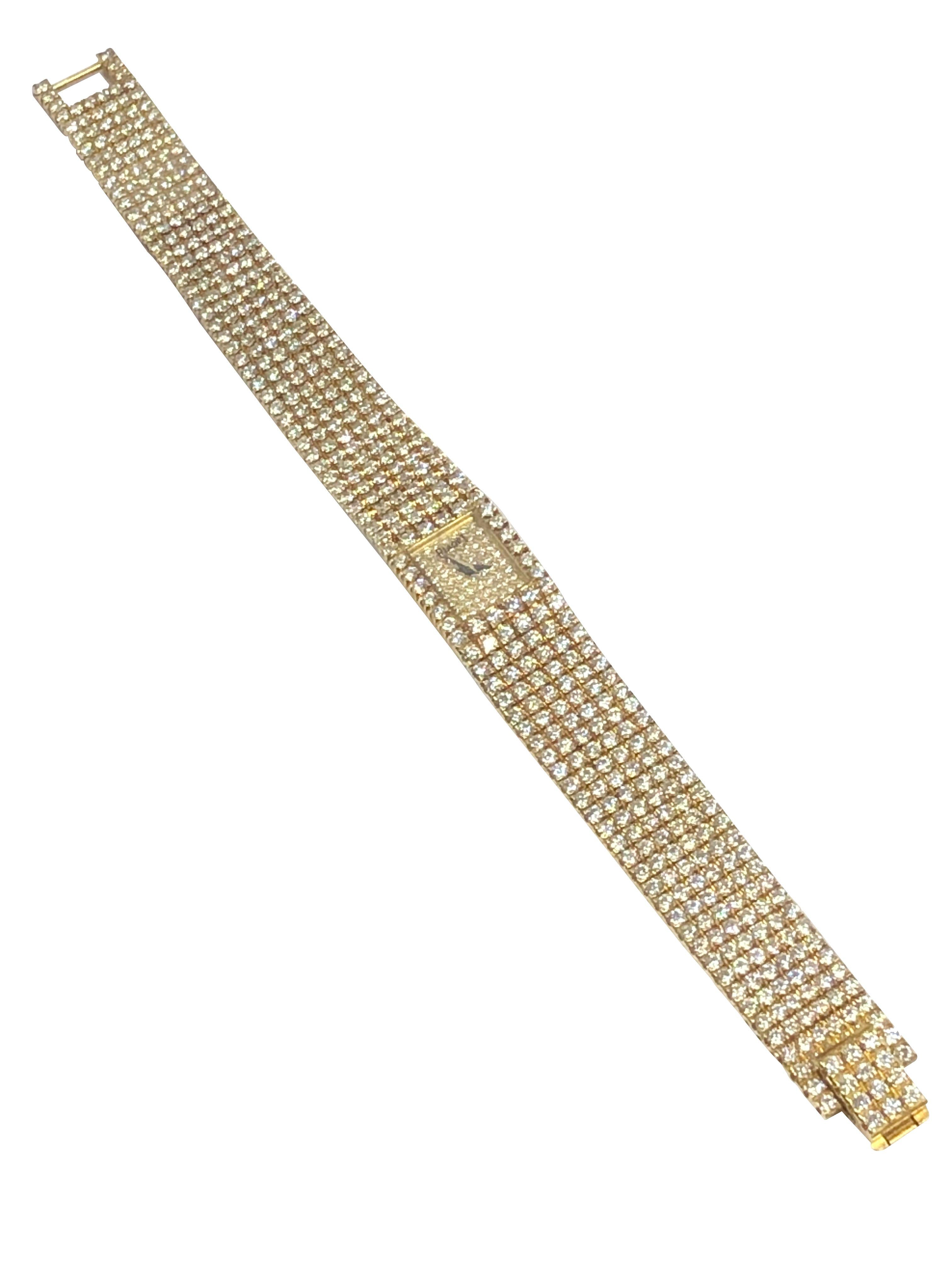 Piaget Polo Montre-bracelet pour femme en or jaune et diamants de 20 carats Unisexe en vente