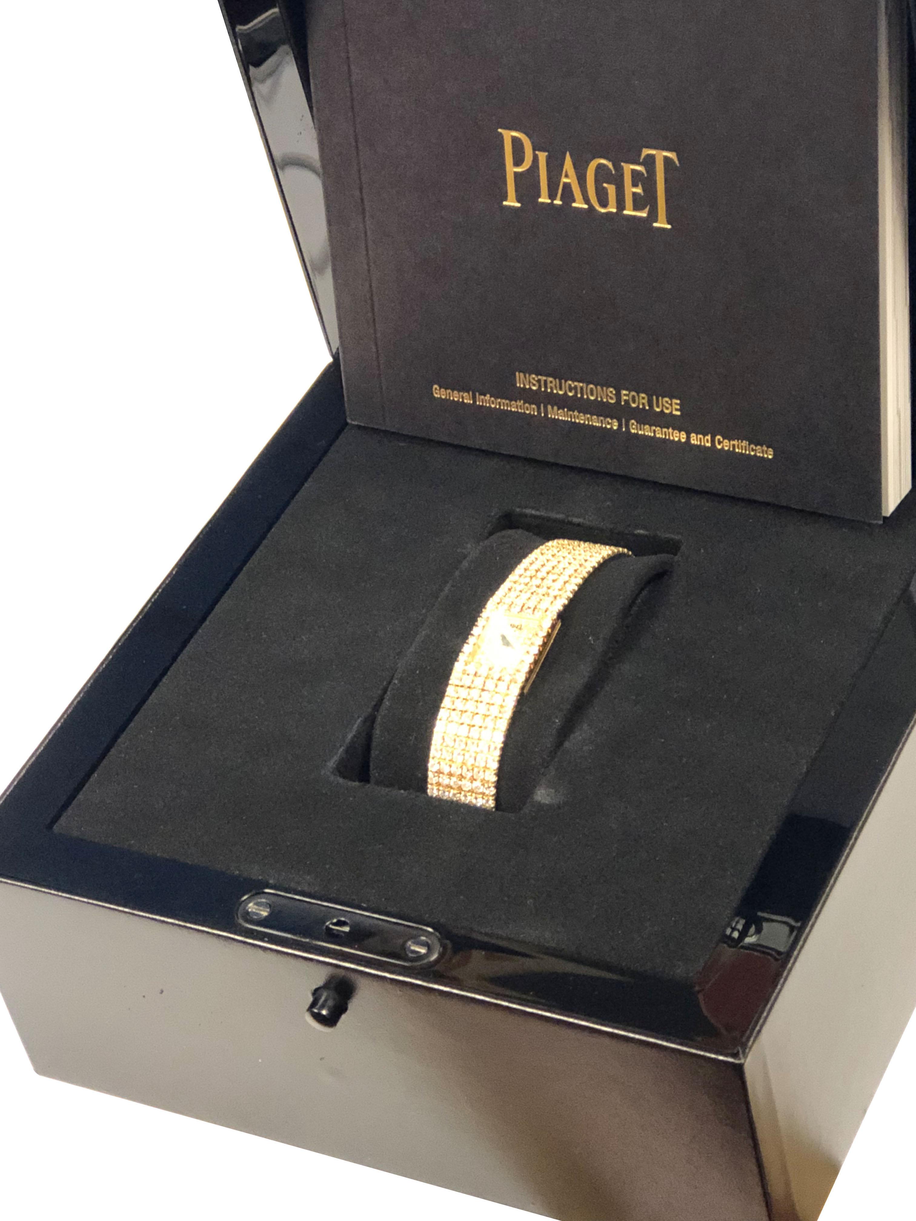 Piaget Polo Ladies Yellow Gold and 20 Carats of Diamonds Wrist Watch 1