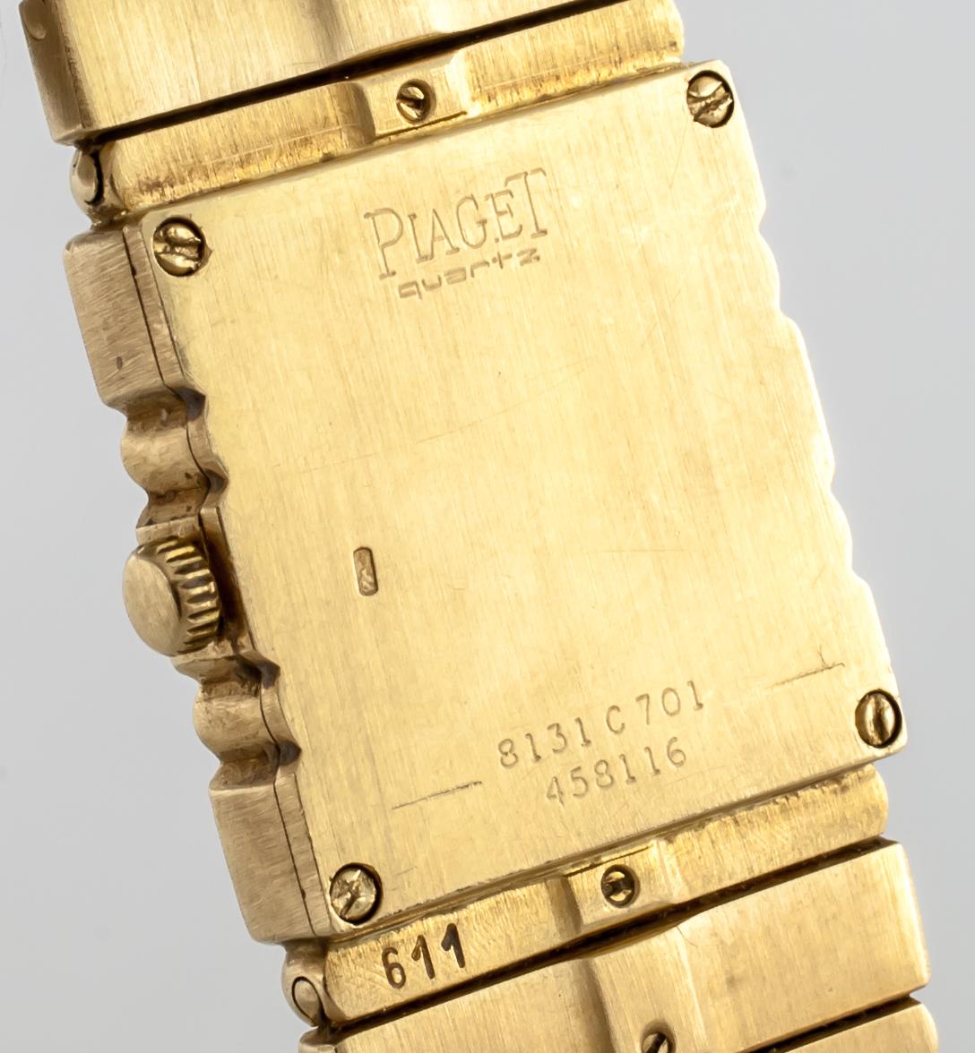 Montre femme Piaget Polo Quartz Cadran diamant Or jaune 18 carats 458116 Bon état - En vente à Sherman Oaks, CA