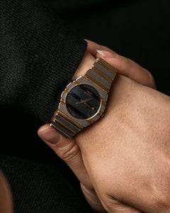 Piaget Polo Klein 15761 C701 Deux Or Schwarzes Zifferblatt 18k WG/YG