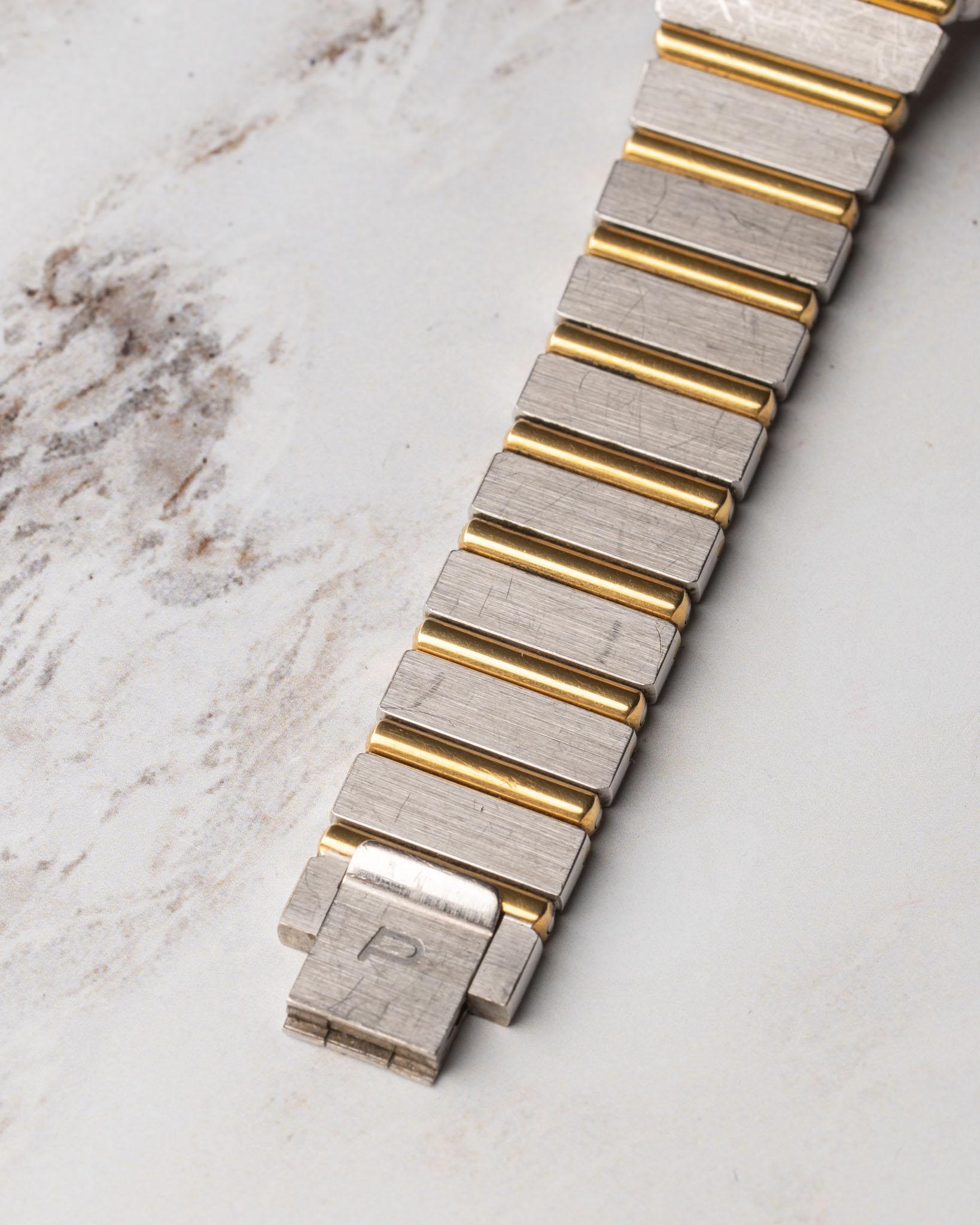 Piaget Polo Klein 15761 C701 Deux Or Schwarzes Zifferblatt 18k WG/YG im Angebot 5