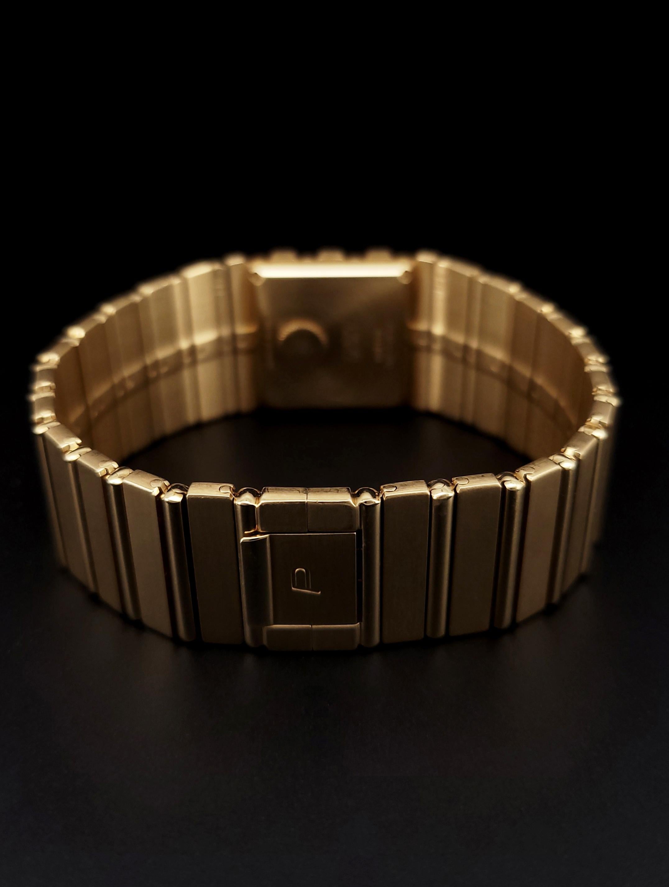 Piaget Polo Square 18k Yellow Gold Watch 7131 C701 For Sale 2