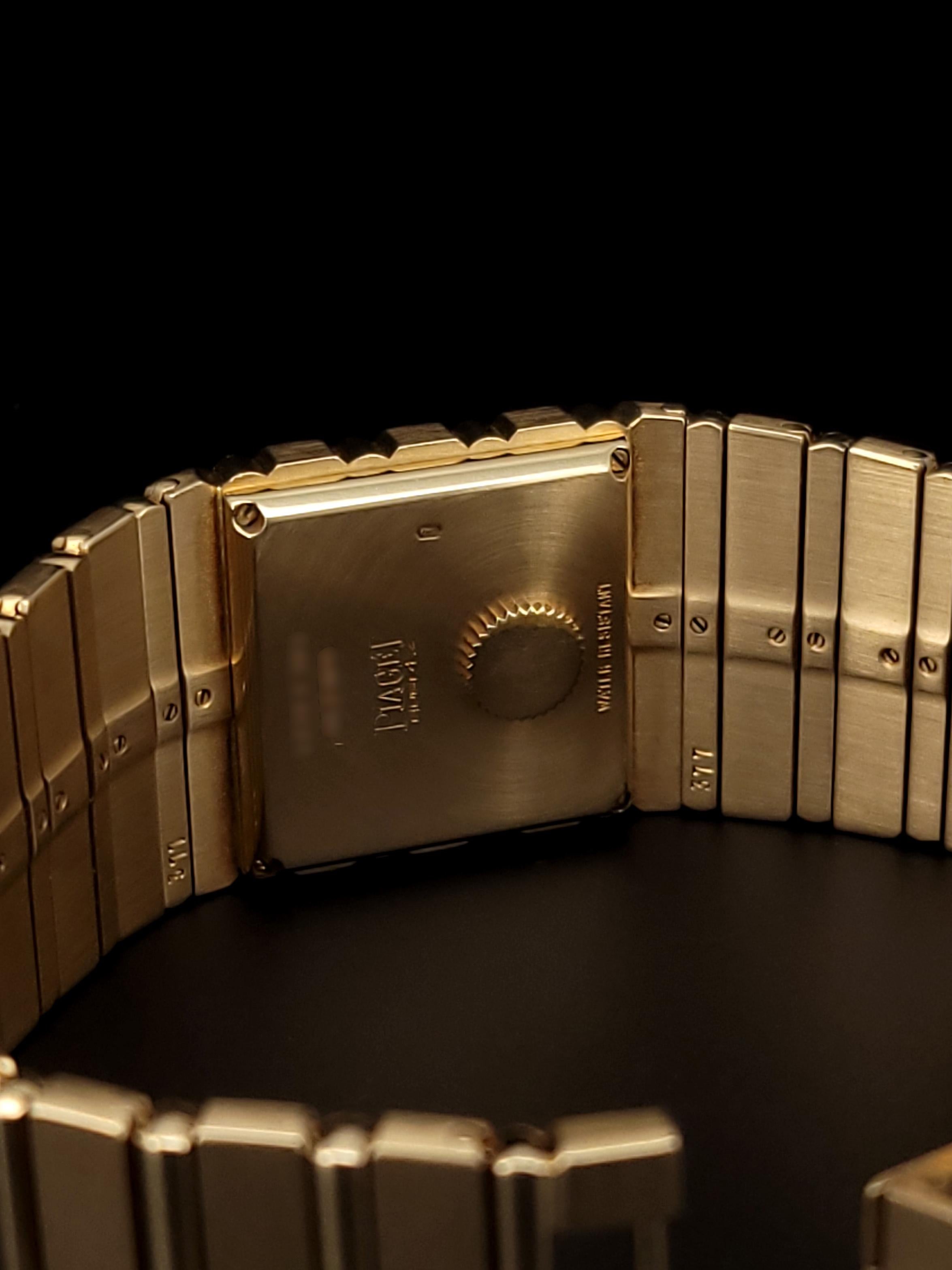 Piaget Polo Square 18k Yellow Gold Watch 7131 C701 For Sale 4