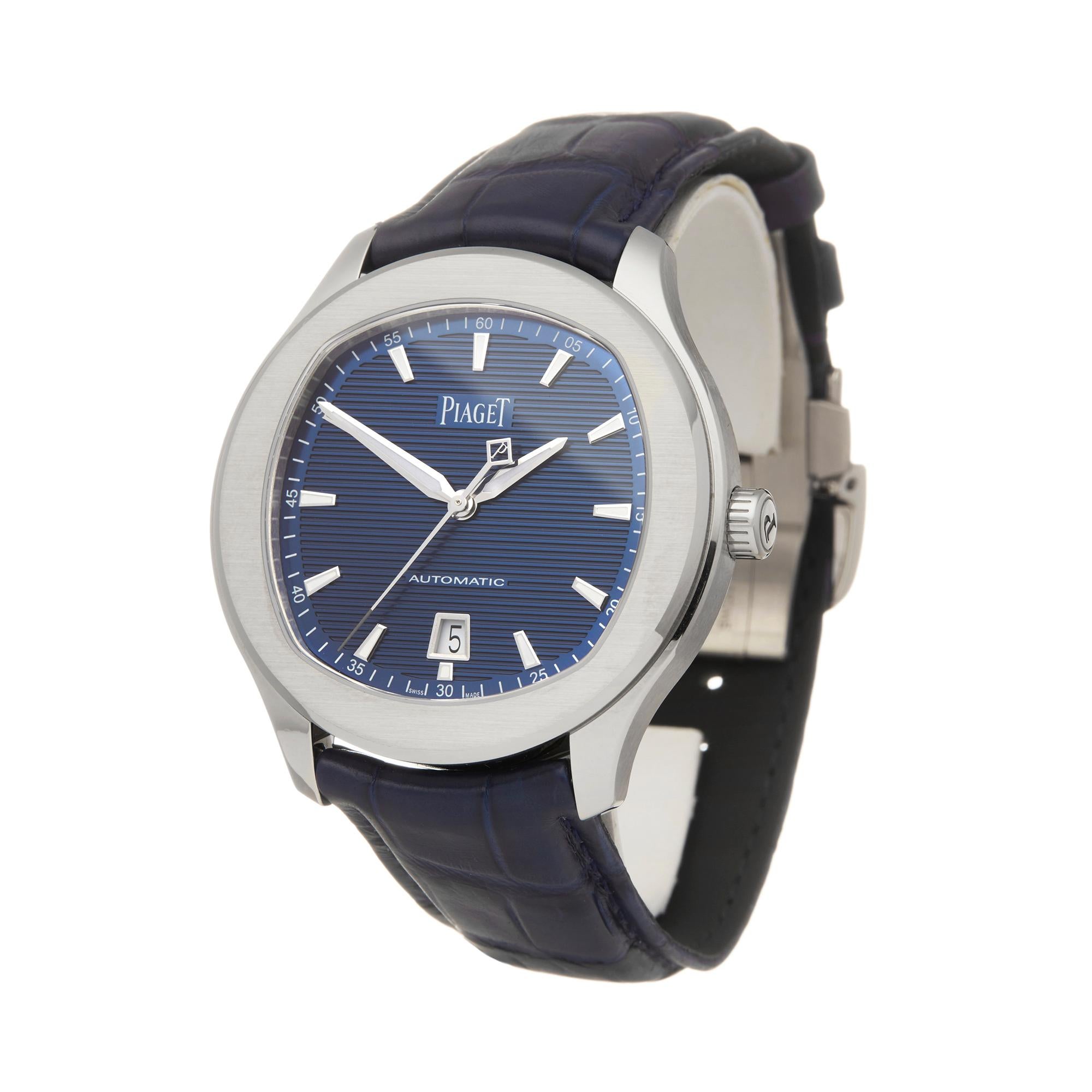 Ref: W5900
Manufacturer: Piaget
Model: Polo
Model Ref: GOA43001
Age: 24th January 2019
Gender: Mens
Complete With: Box, Manuals & Guarantee
Dial: Blue Baton
Glass: Sapphire Crystal
Movement: Automatic
Water Resistance: To Manufacturers