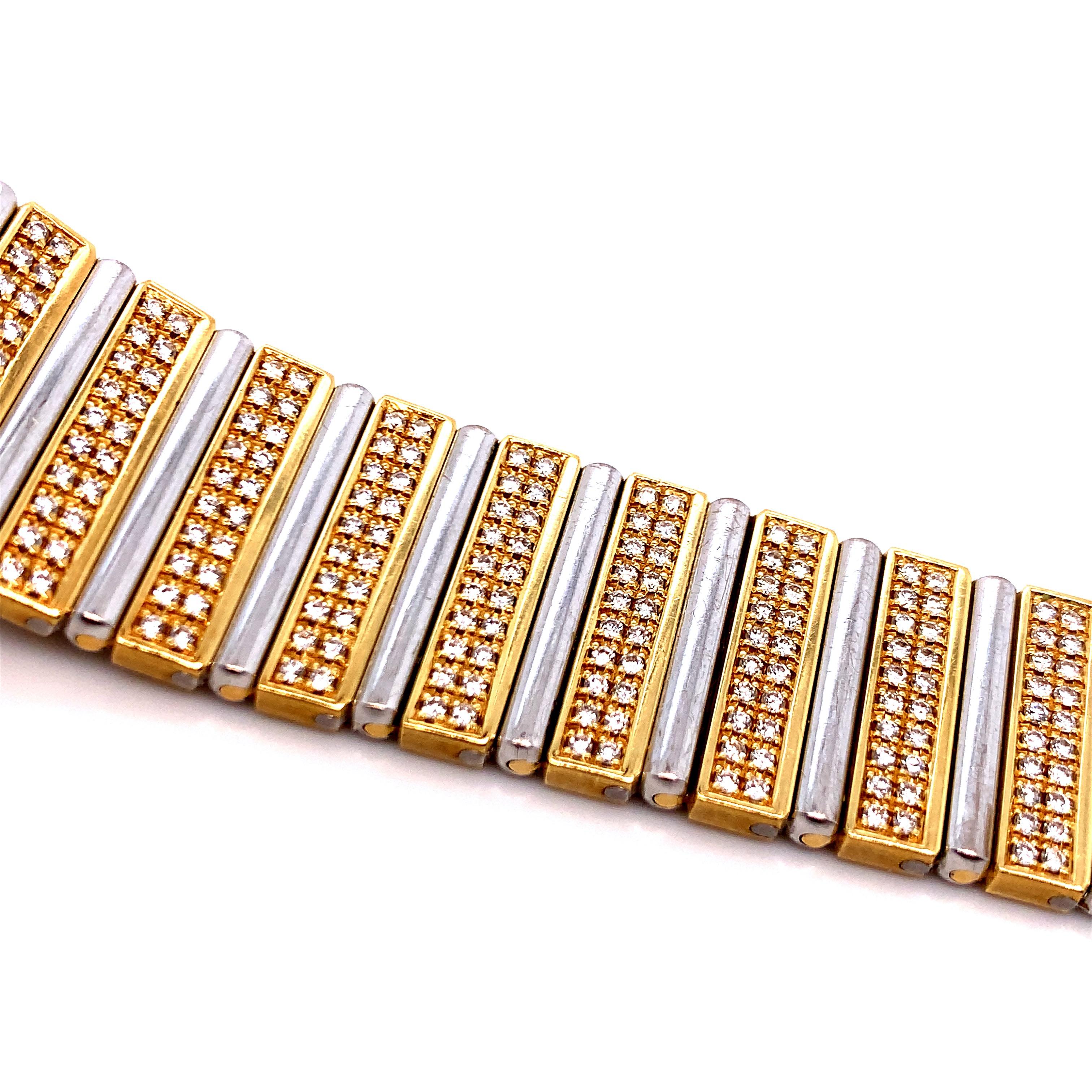 Round Cut Piaget Polo Two-Tone Gold Diamond Watch For Sale