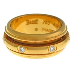Piaget Possession 18 Karat Yellow Gold 14 Grams Diamond Rotating Ring