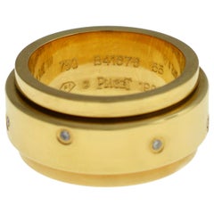 Piaget Possession 18 Karat Yellow Gold 18 Grams Diamond Rotating Ring