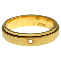 Piaget Possession 18 Karat Yellow Gold 6 Grams Diamond Rotating Ring