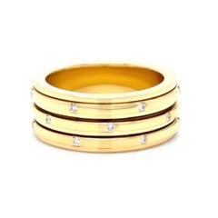 Piaget Possession Bague tournante en or jaune 18ct avec diamant 0.11ct 12.15g