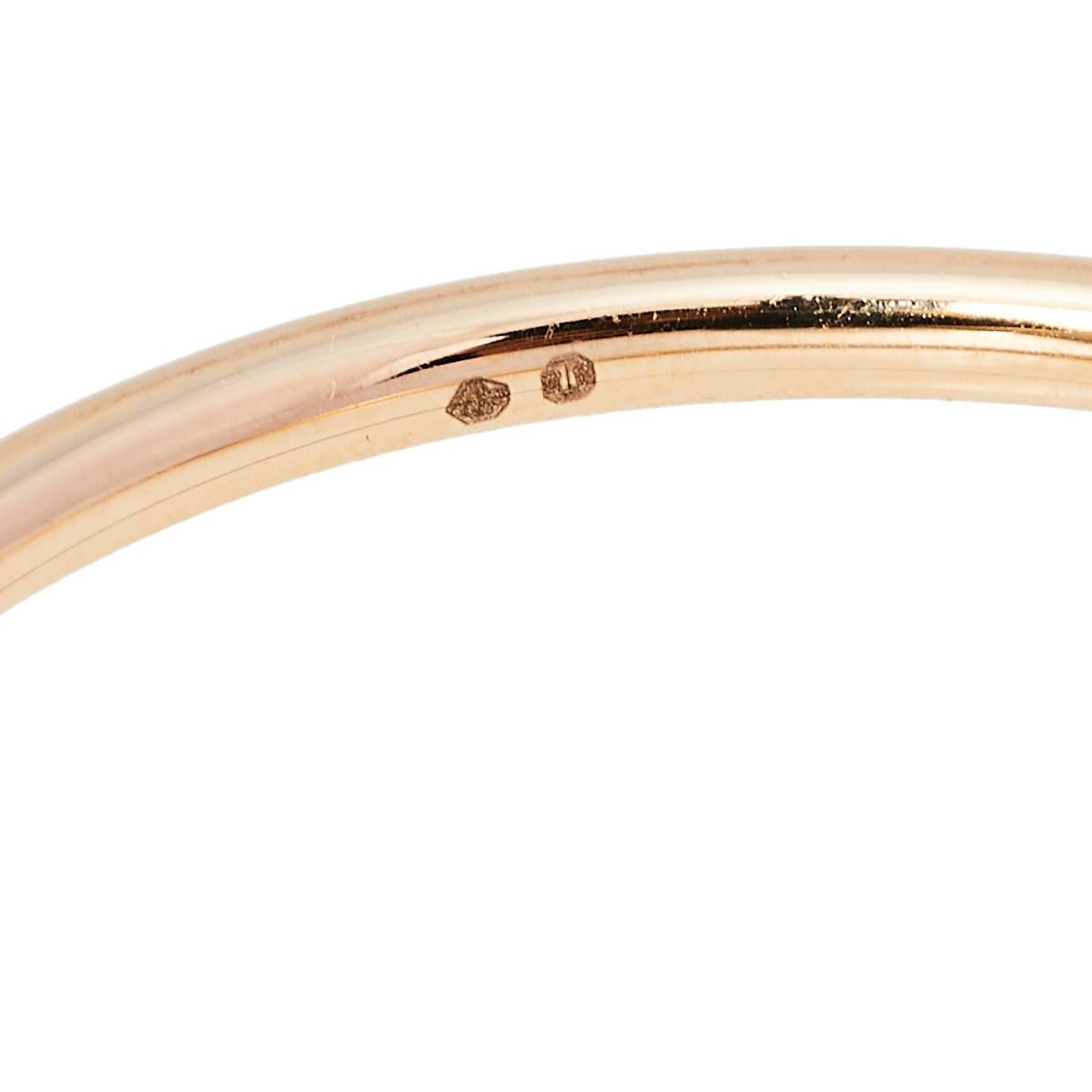 Piaget Possession 18K Rose Gold & Diamonds Open Cuff Bracelet In Good Condition In Dubai, Al Qouz 2