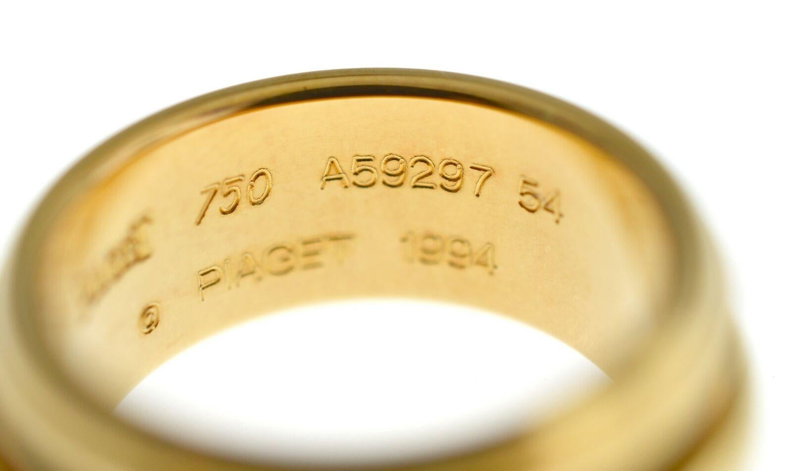 Women's or Men's Piaget Possession 18 Karat Yellow Gold 14 Grams Diamond Rotating Ring For Sale