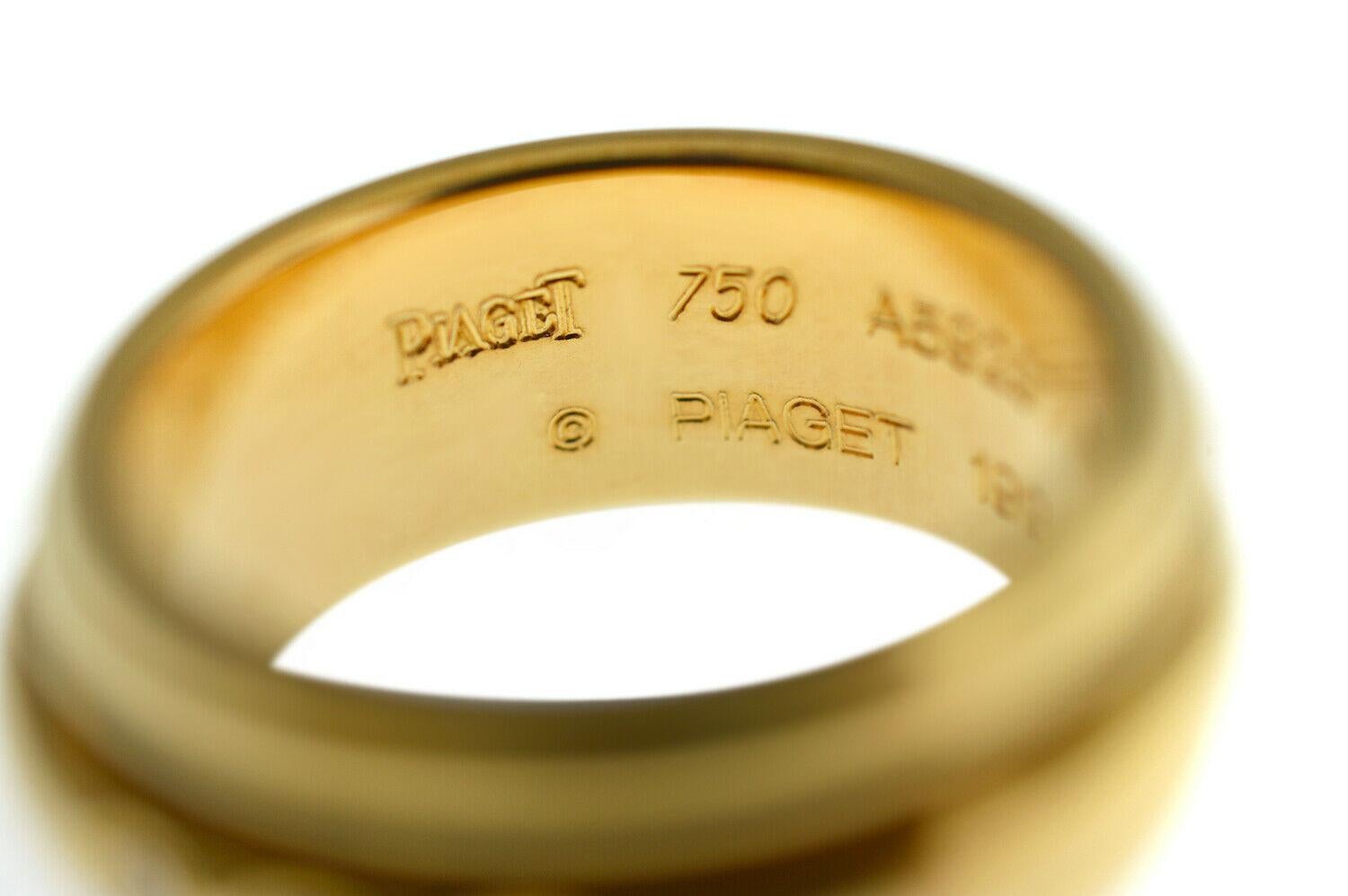 Piaget Possession 18 Karat Yellow Gold 14 Grams Diamond Rotating Ring For Sale 1