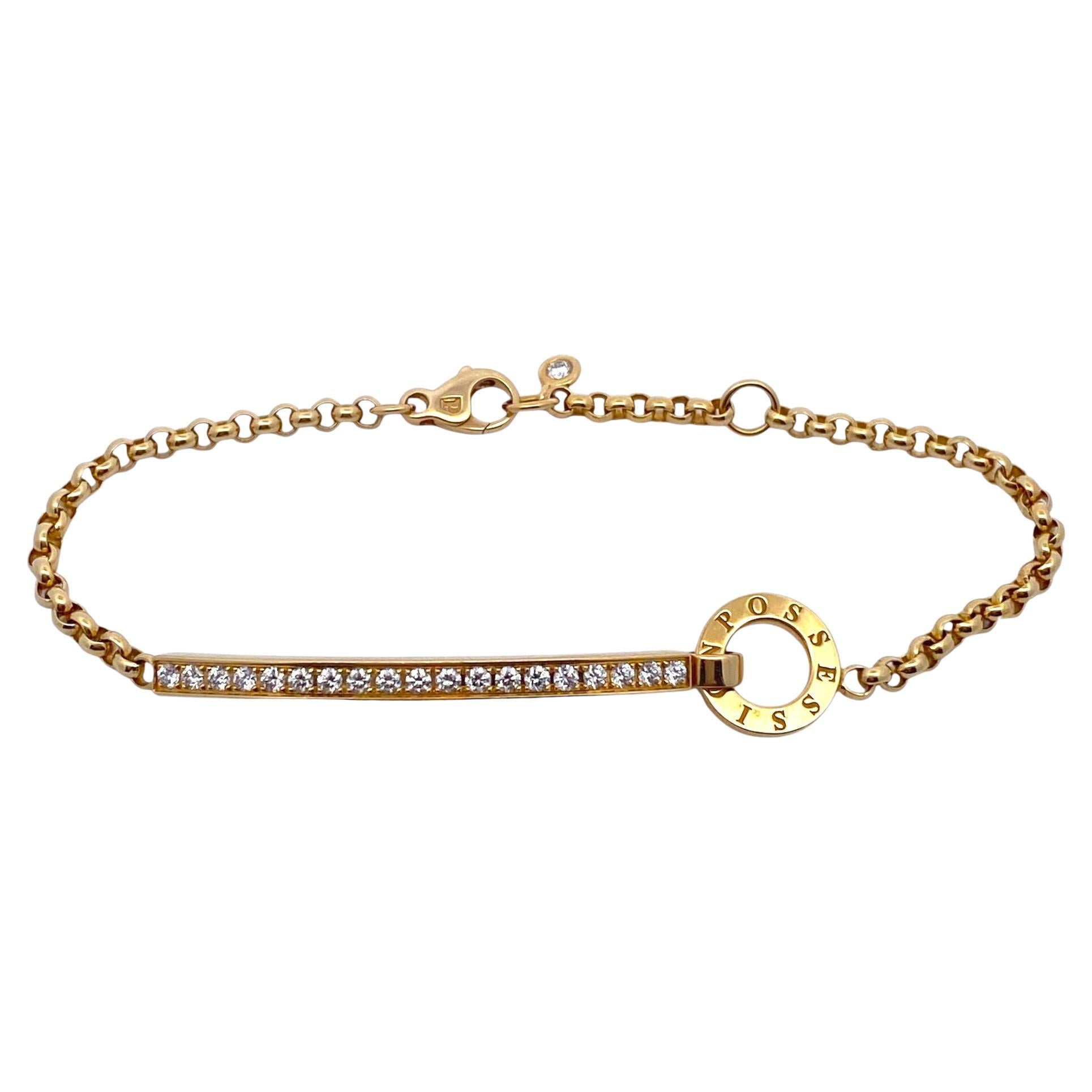 Bracelet en or jaune 18K avec diamants Piaget Possession en vente