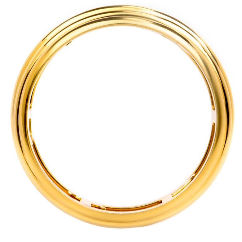 Piaget Possession 18k Yellow Gold Spinning Bangle Bracelet In Excellent Condition For Sale In Miami, FL