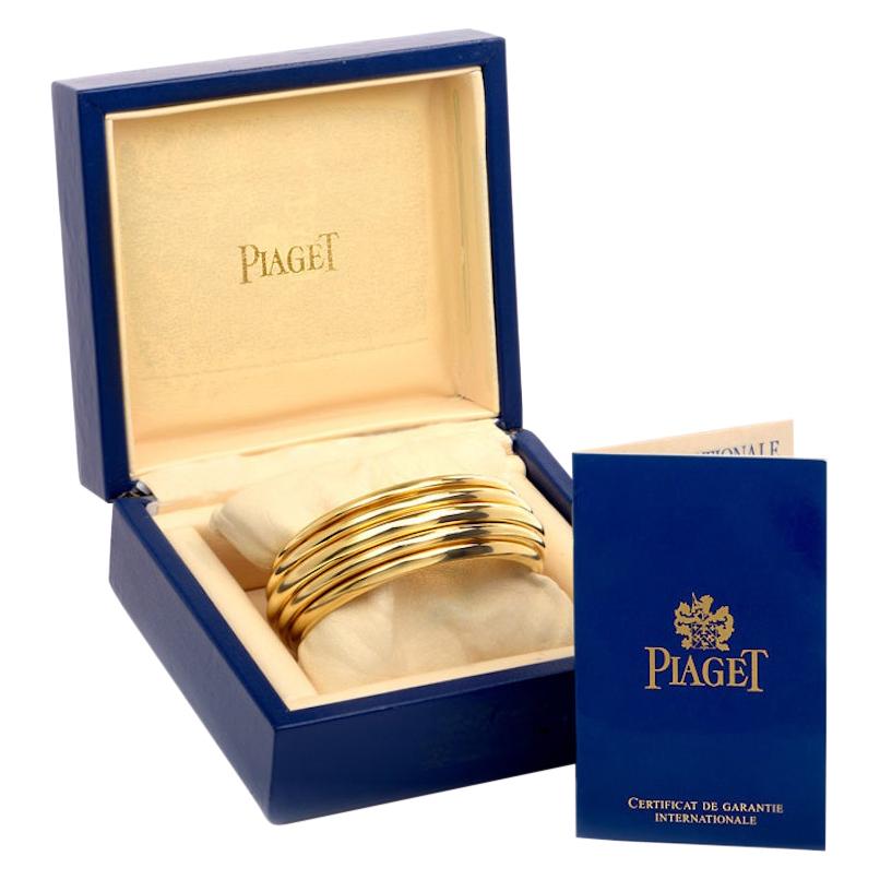 Piaget Possession 18k Yellow Gold Spinning Bangle Bracelet