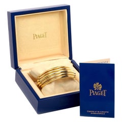 Vintage Piaget Possession 18k Yellow Gold Spinning Bangle Bracelet