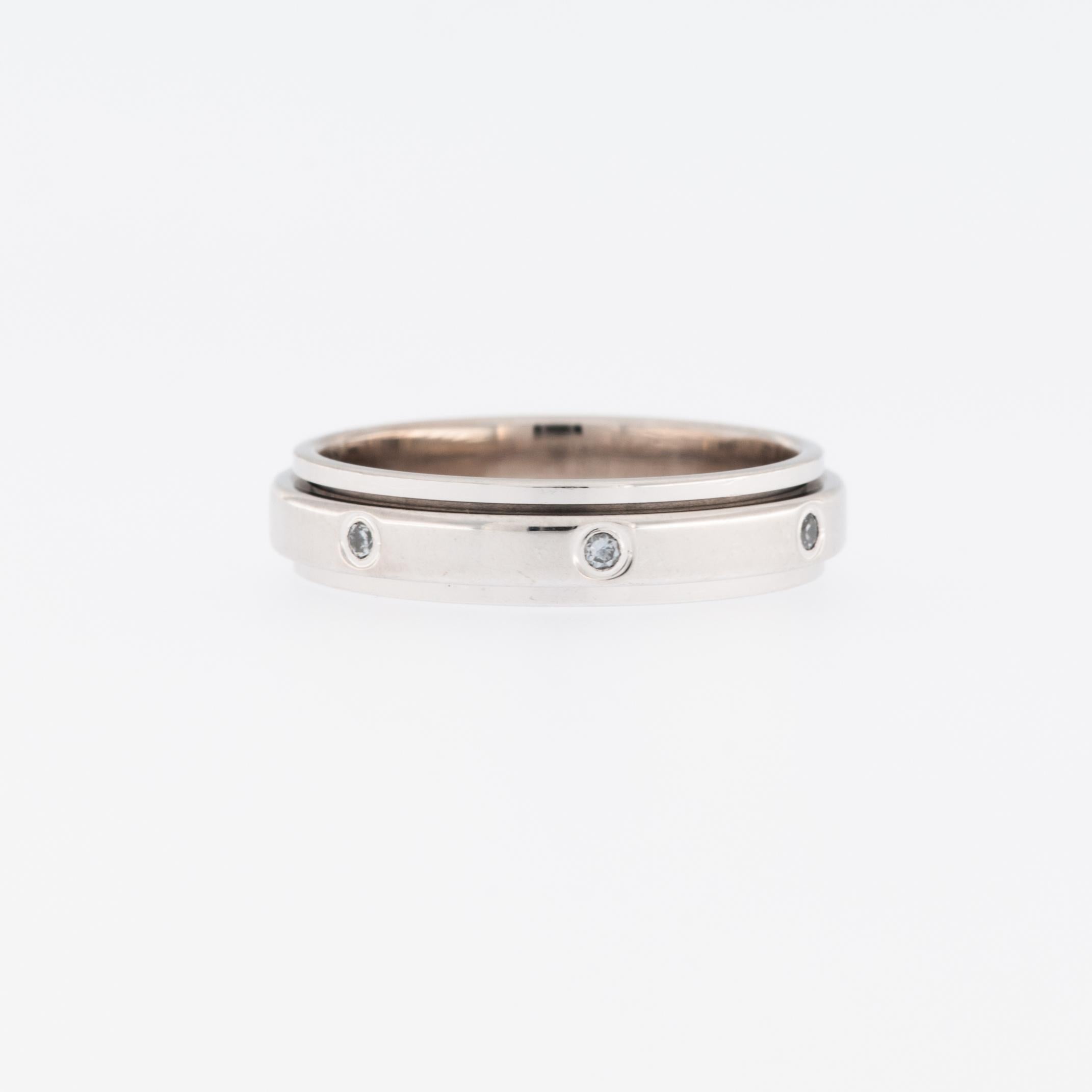 Modern Piaget Possession Band Ring White Gold with Diamonds For Sale