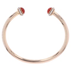 Piaget Possession Bracciale in oro rosa 18 carati con diamanti e corniole