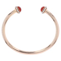 Piaget Possession Carnelian Diamond 18 Karat Rose Gold Bangle Bracelet