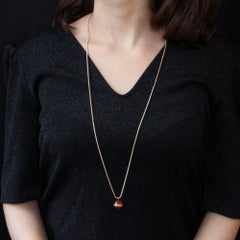 Piaget Collier pendentif Possession en or rose 18 carats avec cornaline et diamants