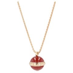 Piaget Collier pendentif Possession en or rose 18 carats avec cornaline et diamants