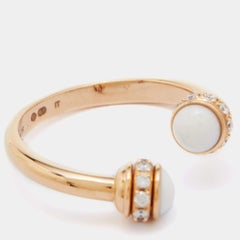 Piaget Possession Chalcedon-Diamant-Ring aus 18 Karat Roségold Größe 52