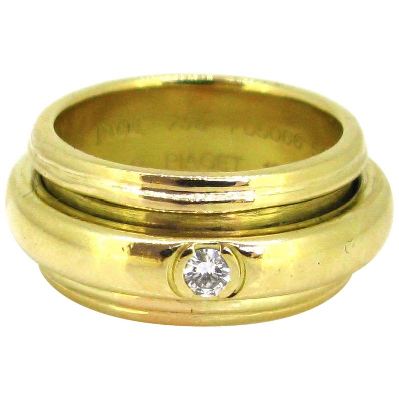 Piaget Possession Collection Diamond Large Band Ring, 18 Karat Yellow Gold, 1993 For Sale