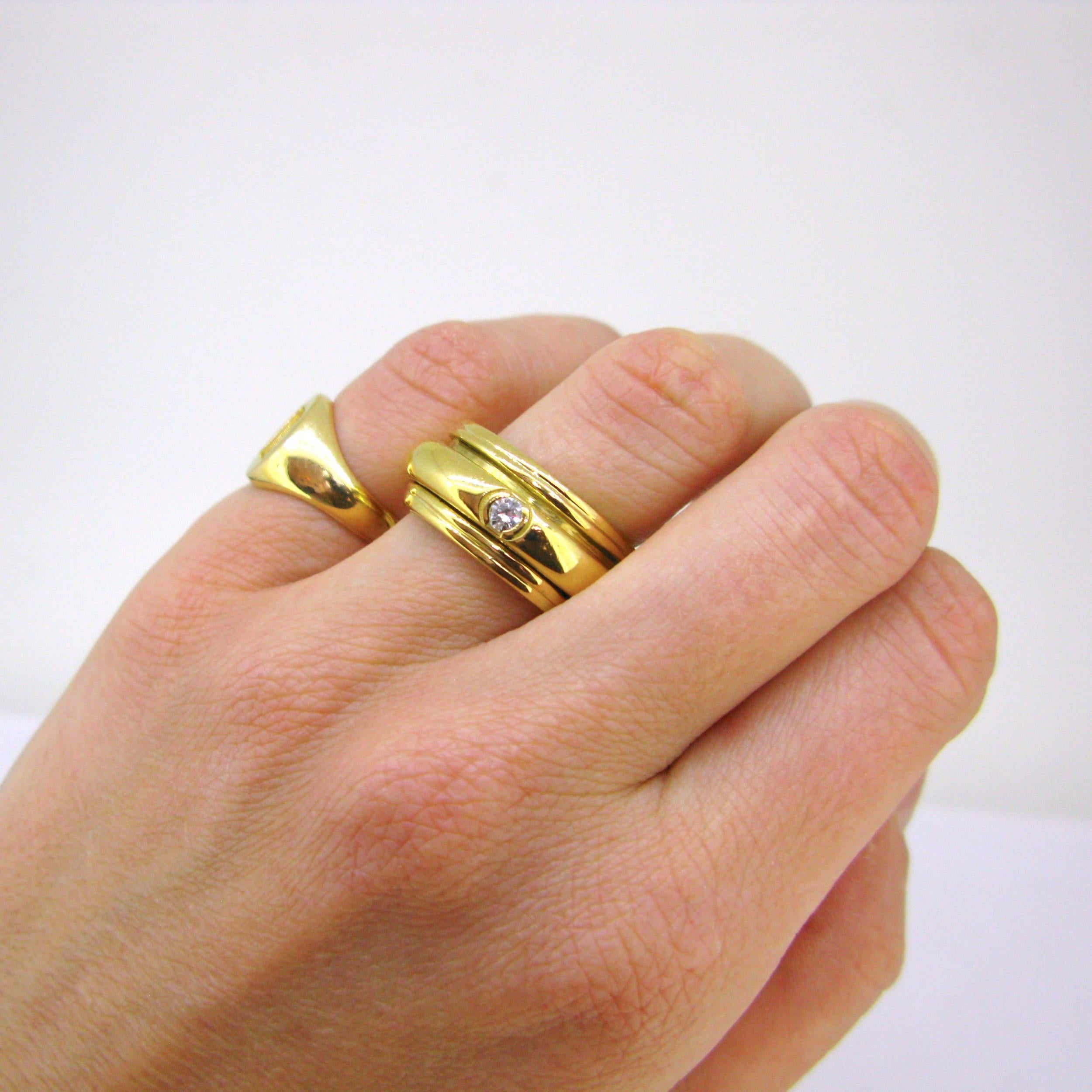 Piaget, bague à large anneau en or jaune 18 carats collection Possession, 1993 en vente 2