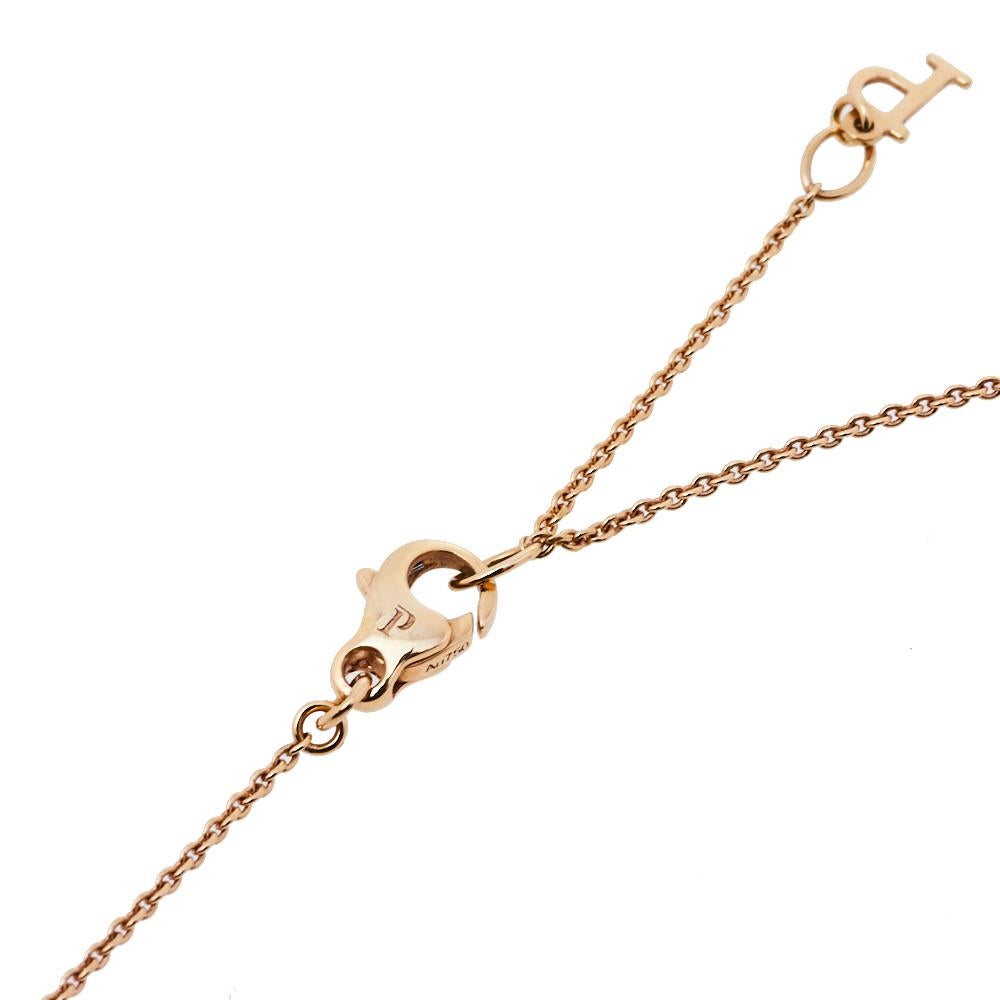 Contemporary Piaget Possession Diamond 18K Rose Gold Pendant Necklace