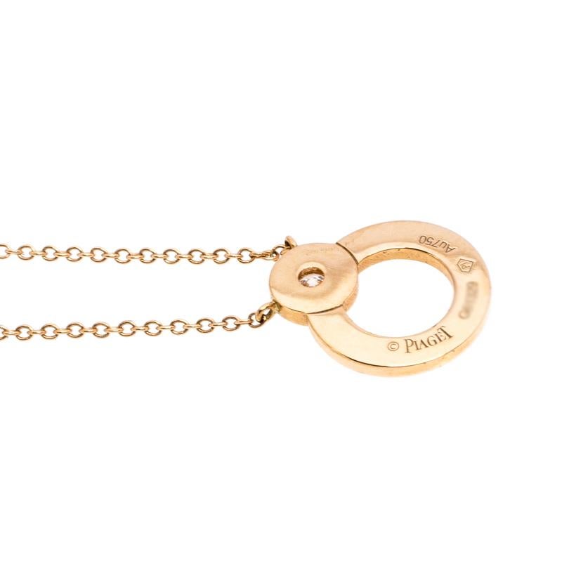 Piaget Possession Diamond 18K Rose Gold Pendant Necklace In Good Condition In Dubai, Al Qouz 2