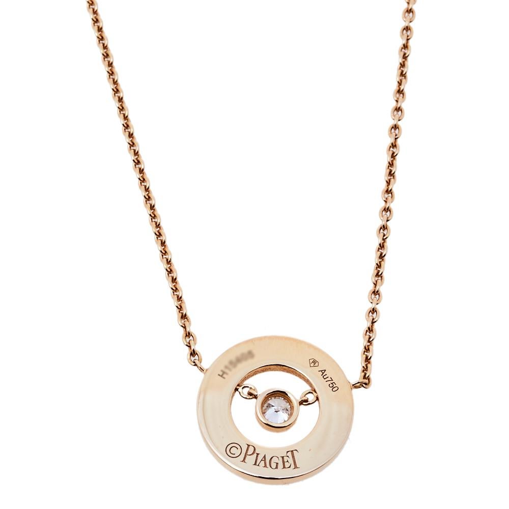 Women's Piaget Possession Diamond 18K Rose Gold Pendant Necklace