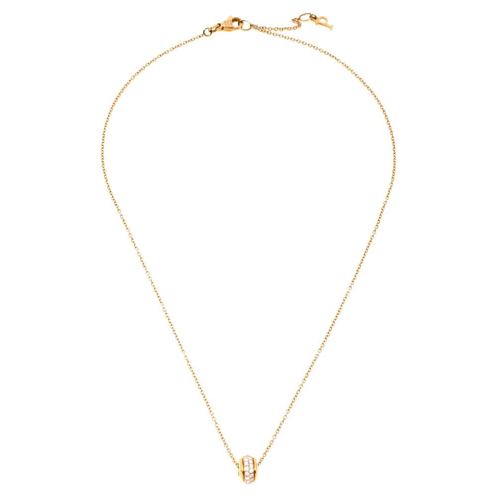 Piaget Possession Diamond 18K Rose Gold Pendant Necklace