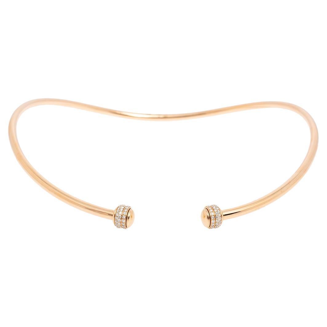 Piaget Possession Diamond 18K Rose Gold Rigid Collar Necklace