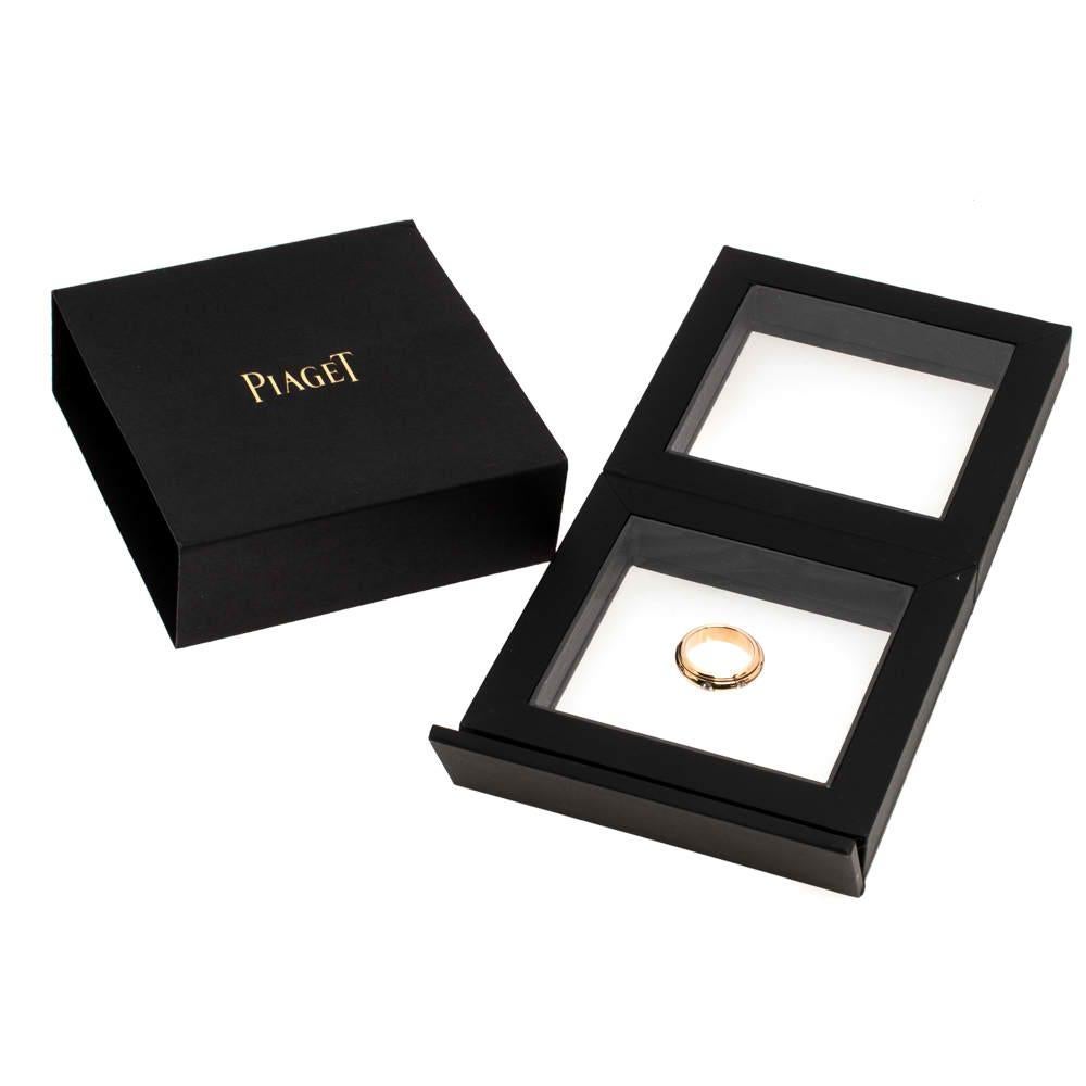 Piaget Possession Diamond 18K Rose Gold Spinning Band Ring Size 51 2
