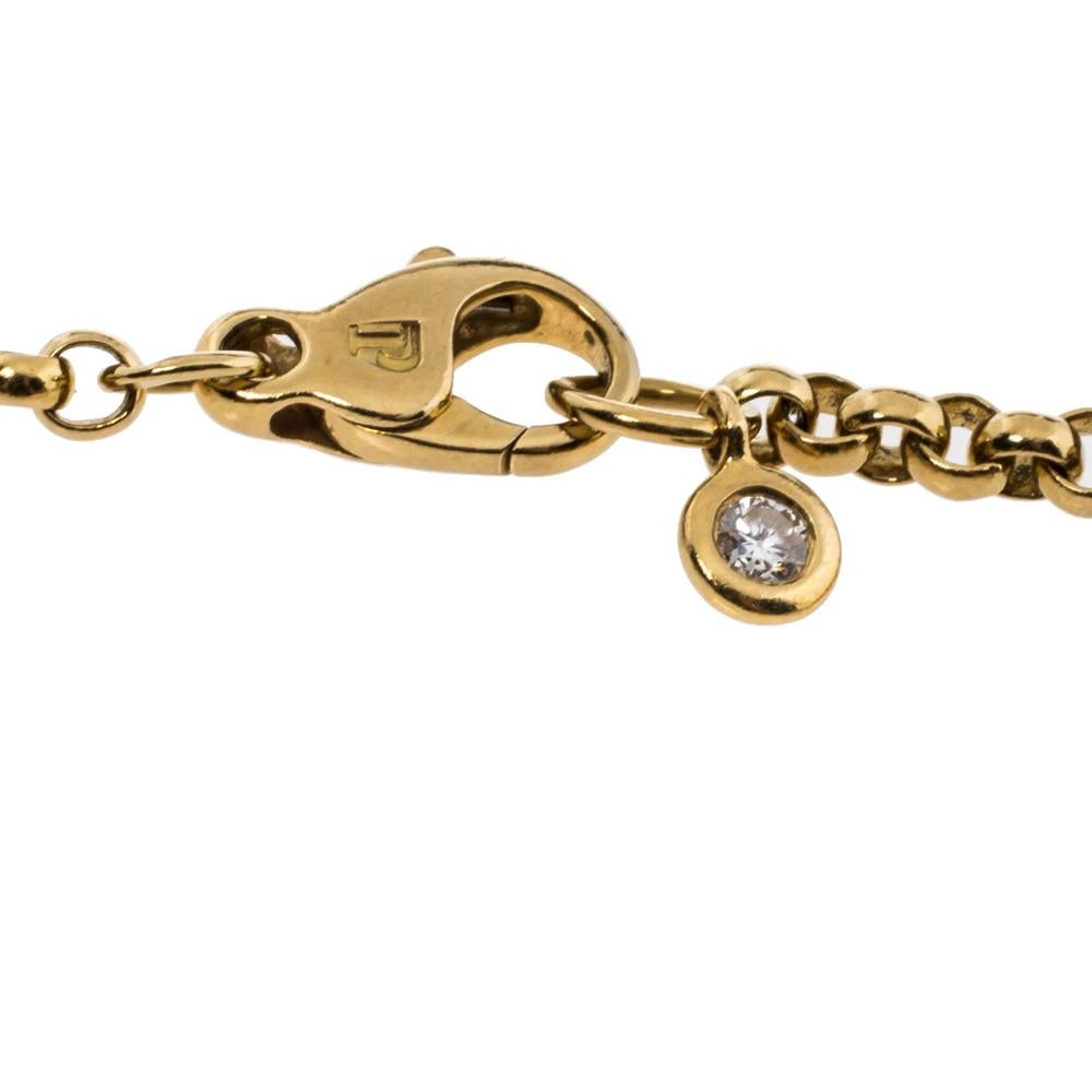 Contemporary Piaget Possession Diamond 18K Yellow Gold Chain Link Bracelet