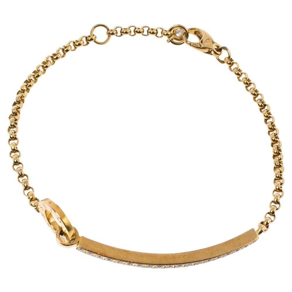 Piaget Possession Diamond 18K Yellow Gold Chain Link Bracelet