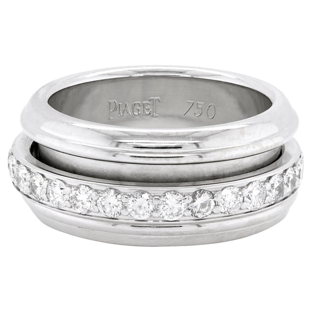 Piaget Possession Diamond and 18 Carat White Gold Spinning Band Ring