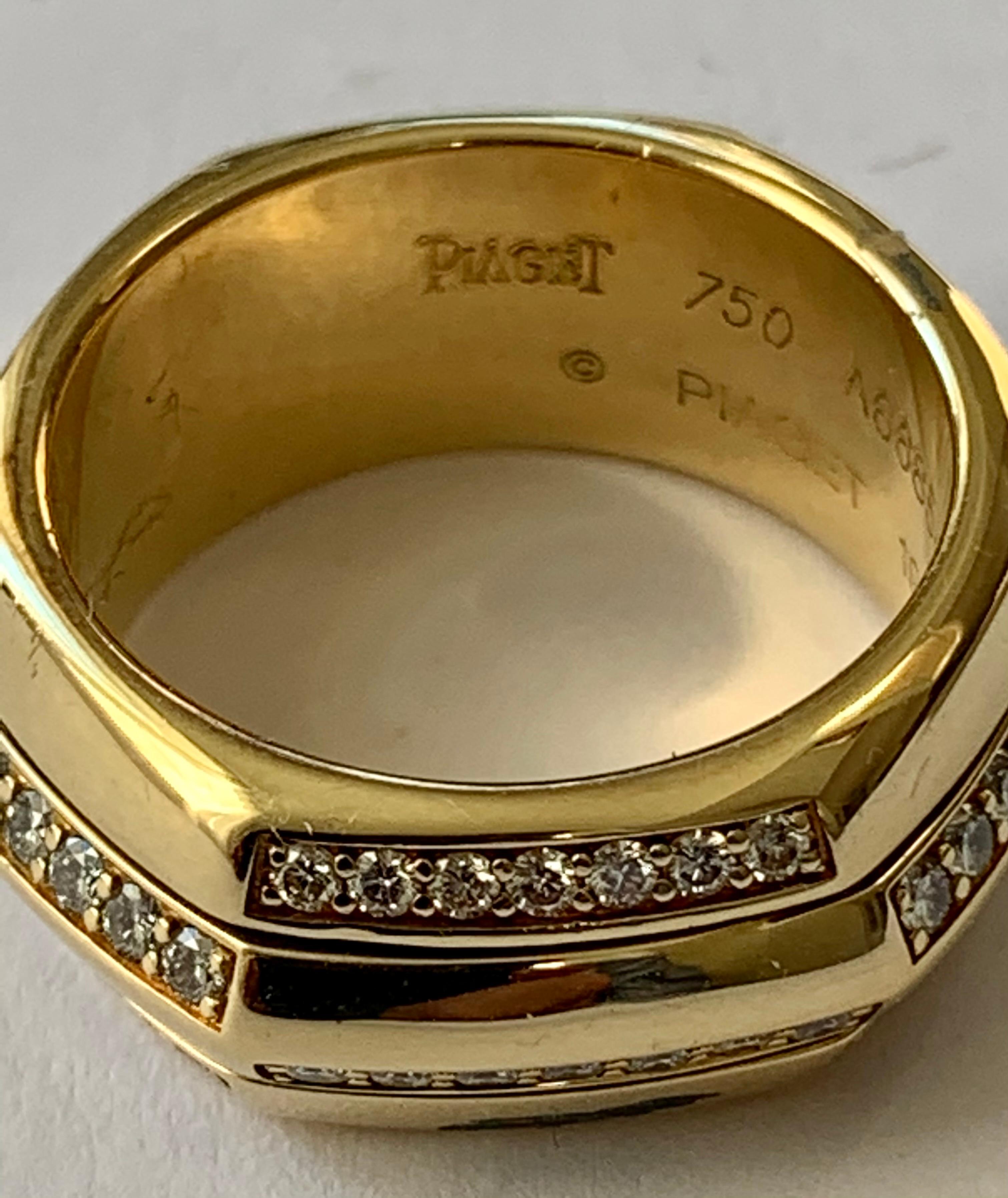 Women's or Men's Piaget Possession Diamond and 18 Karat Yellow Gold Ring