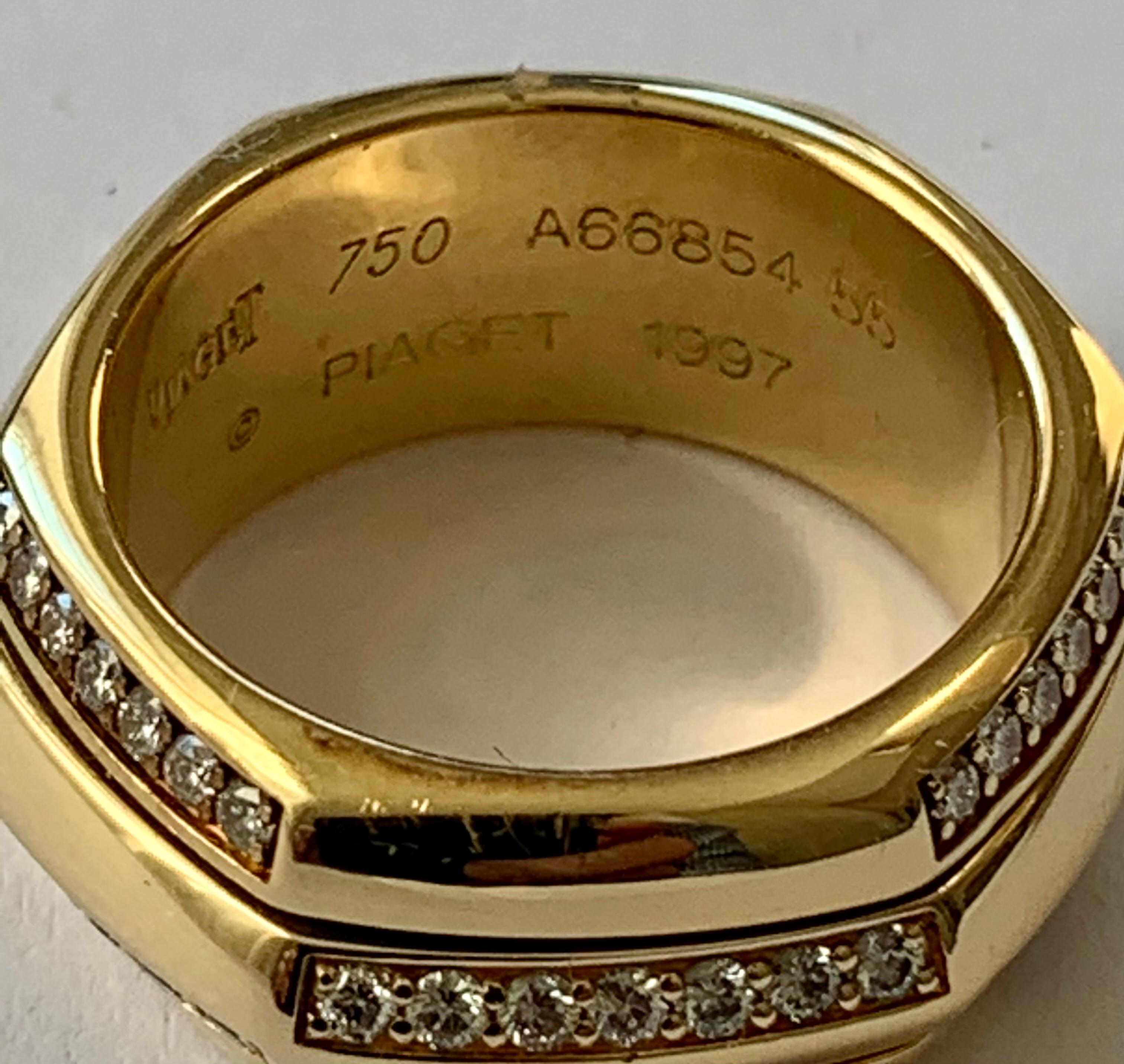 Piaget Possession Diamond and 18 Karat Yellow Gold Ring 1